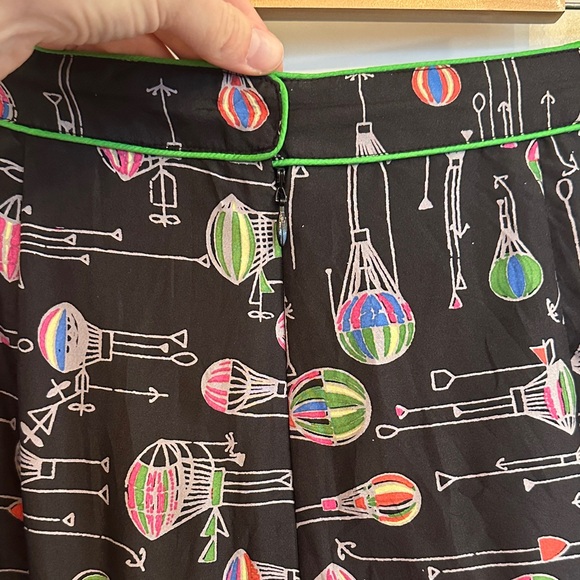 Anna Sui for Anthropologie Black Silk Bubble Skirt Size 2 - Picture 5 of 7